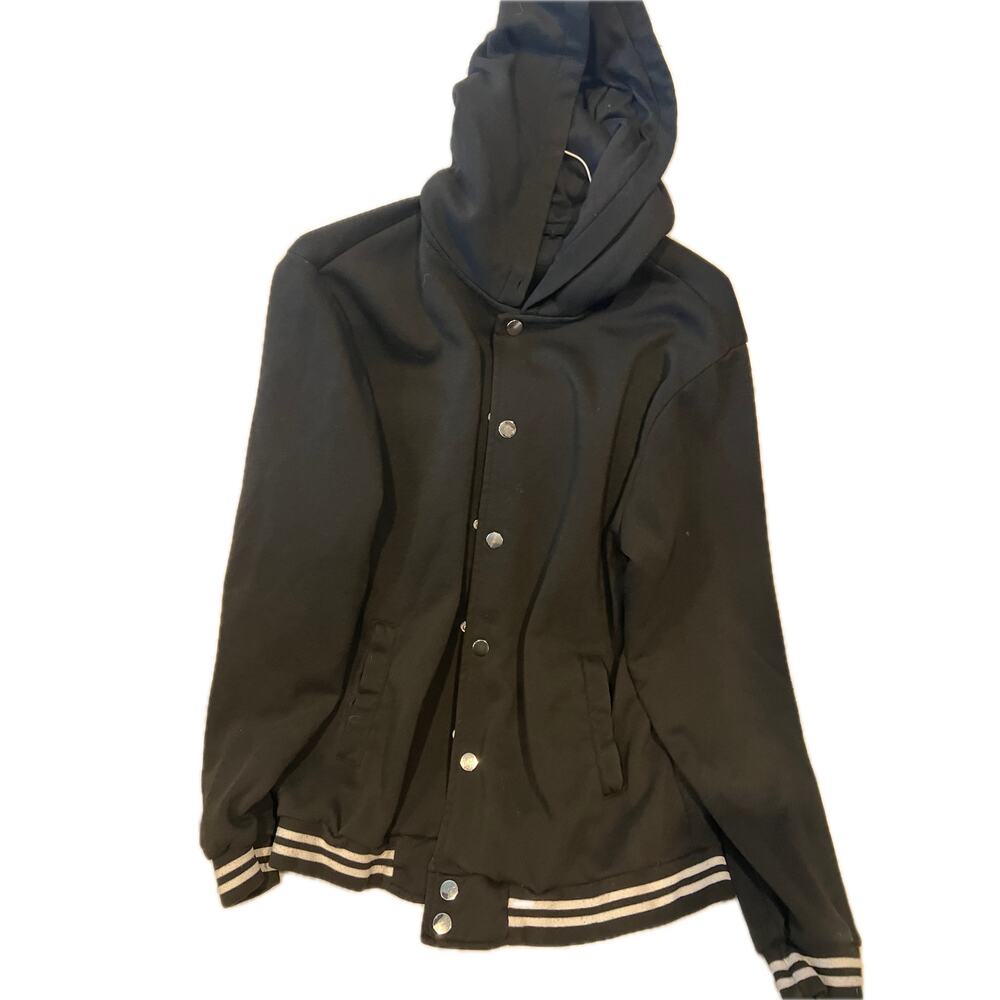 Fast Fashion Black Varsity Jacket Mens M